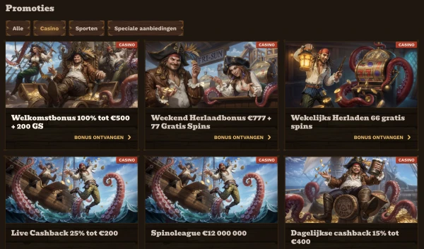 FatPirate Casino – Speel slots en live casino met echt geld image 3
